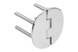 Stainless steel hinges 
with fastening screws, Form B