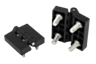 Hinges, plastic, with fastening screws