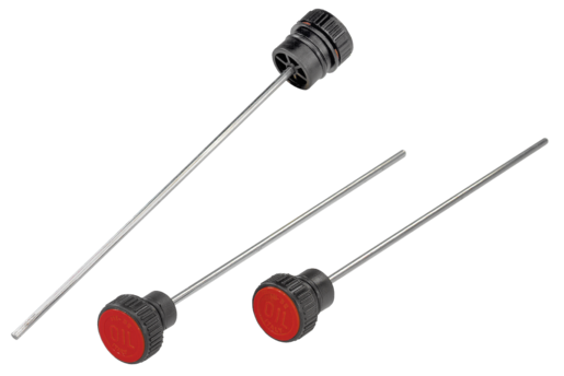 Press-in plugs with dipstick