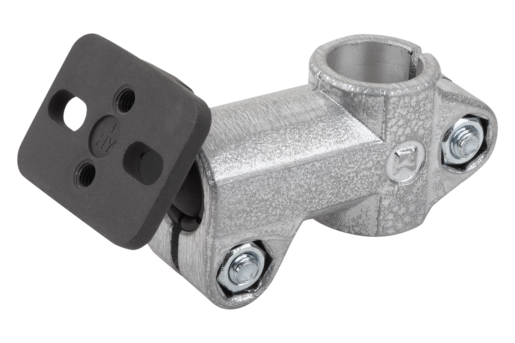 Tube clamps T-angle, aluminum with ball joint