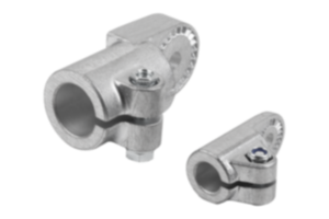 Tube clamps, swivel half aluminum, with sunken teeth