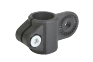 Tube clamps swivel half sunken teeth, plastic