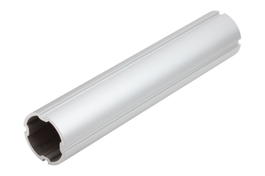 Round aluminium tubes with slots