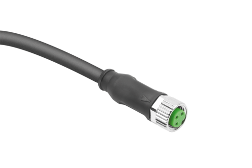 Connectors M8x1, bushing with screw lock, unshielded, Style A, straight bushing