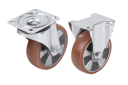 Swivel and fixed castors heavy-duty version