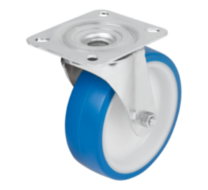 Swivel castors for sterile areas