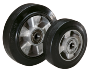 Elastic solid rubber wheel