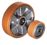 Wheels aluminium rims with injection-moulded tread