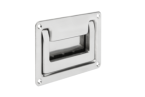 Recessed handles fold-down stainless steel