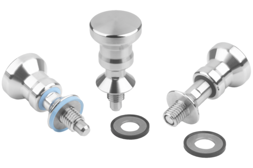 Indexing plungers with collar for Hygienic USIT® seal and shim washers, Form A, without locking slot