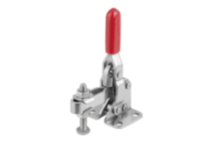 Vertical clamps with flat foot and adjustable clamping spindle