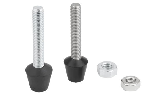 Clamping spindles with vulcanized neoprene thrust pad