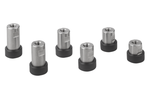 Adjustable clamping elements for toggle clamps with force sensor