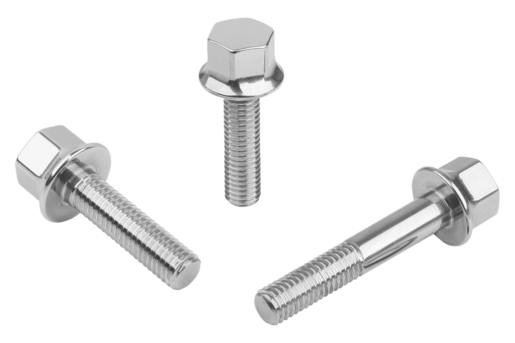 Tornillos hexagonales de acero inoxidable con collar para arandelas de junta y apoyo Hygienic USIT®