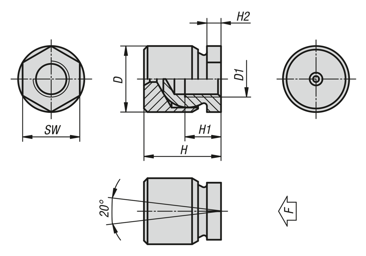 Swivel thrust pads - inch