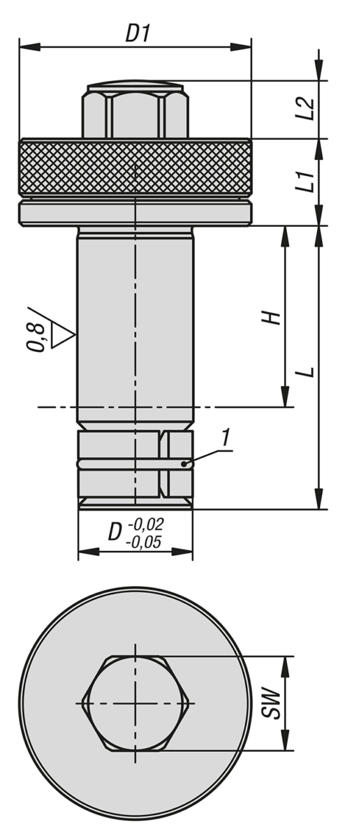 Locating cylinder with wedge clamp system