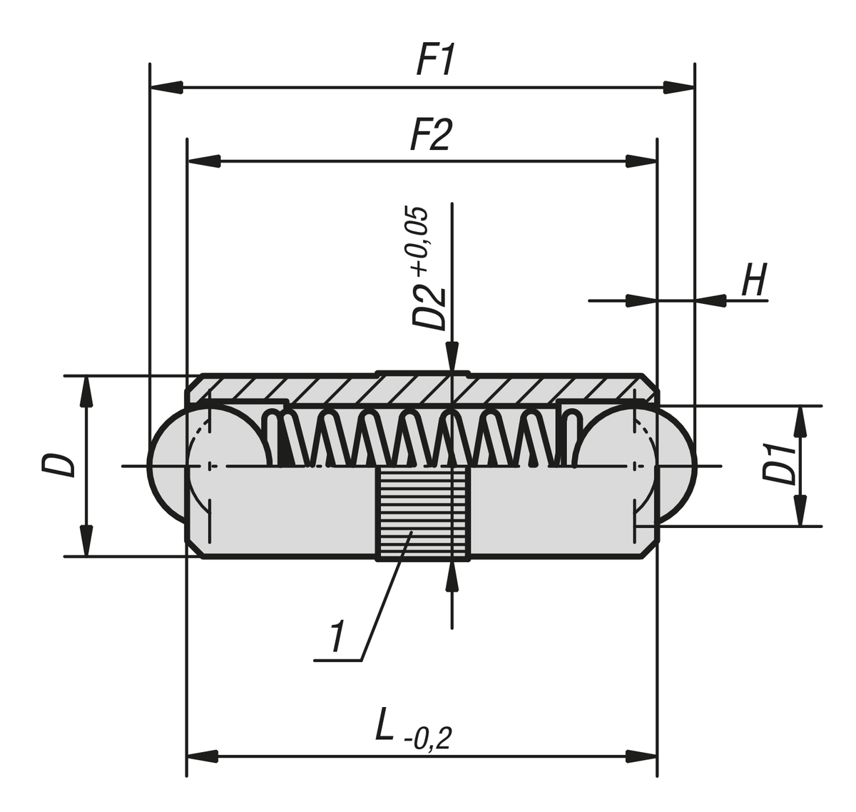 Spring Plungers smooth surface, double-sided