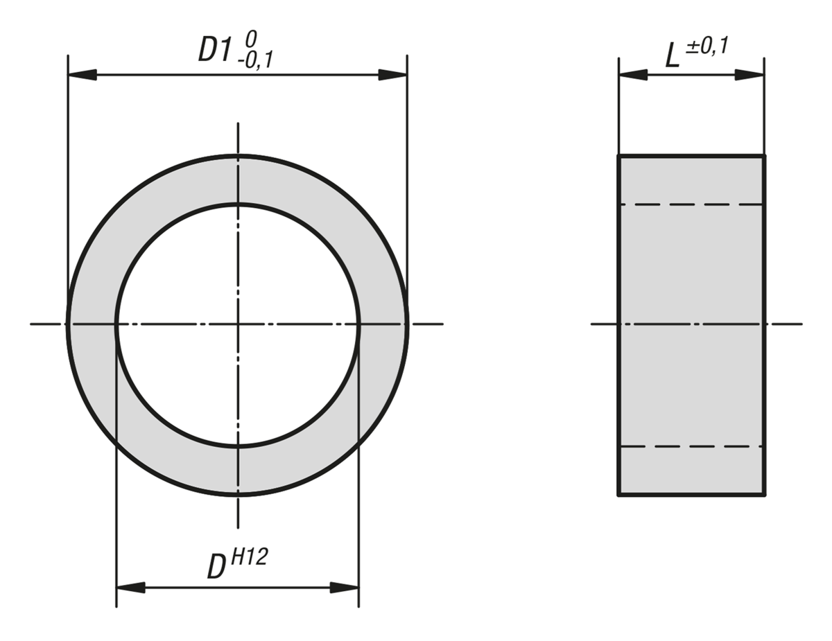 Spacer rings stainless steel