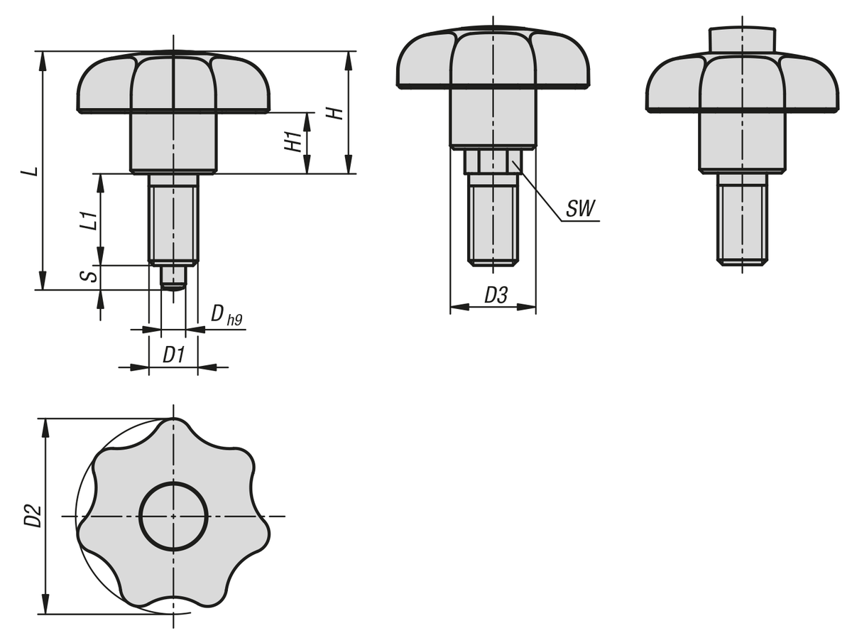 Indexing and clamping grip with optical locked indicator