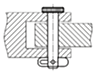 Kipp Locking Pin w/Flat Head and w/Folding Latch, D1=6, L=25, Steel, (1/Pkg.), K0776.06025 | AFT Fasteners