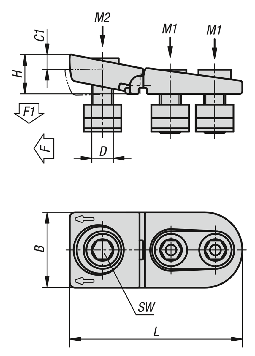 T-slot clamps