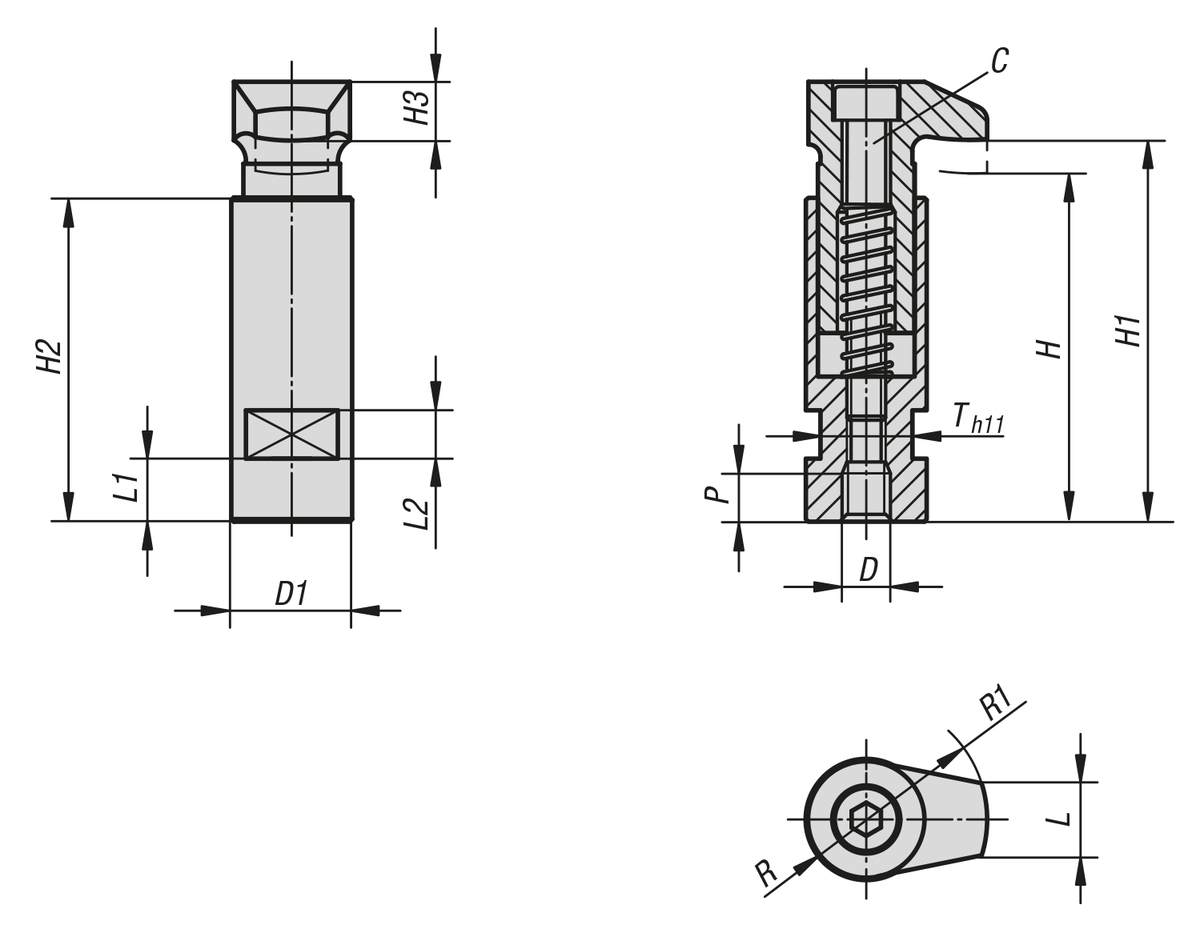 Hook clamps with collar