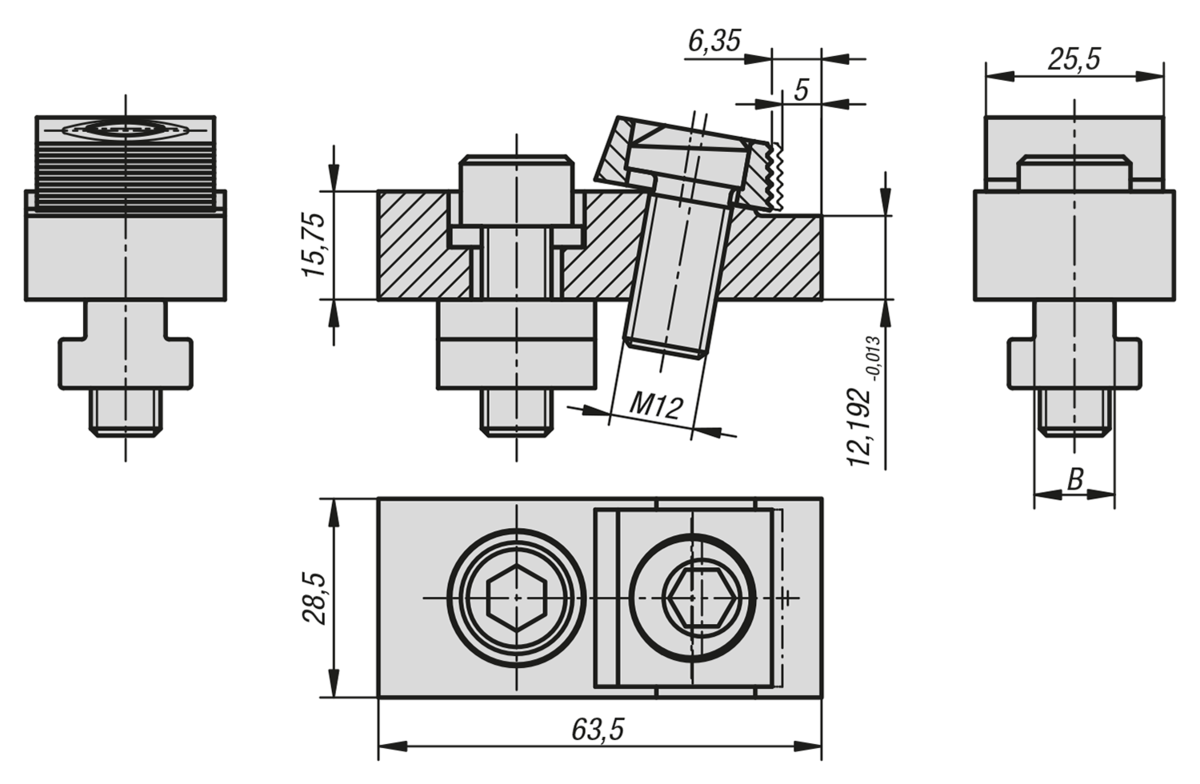 Cam clamps with riser