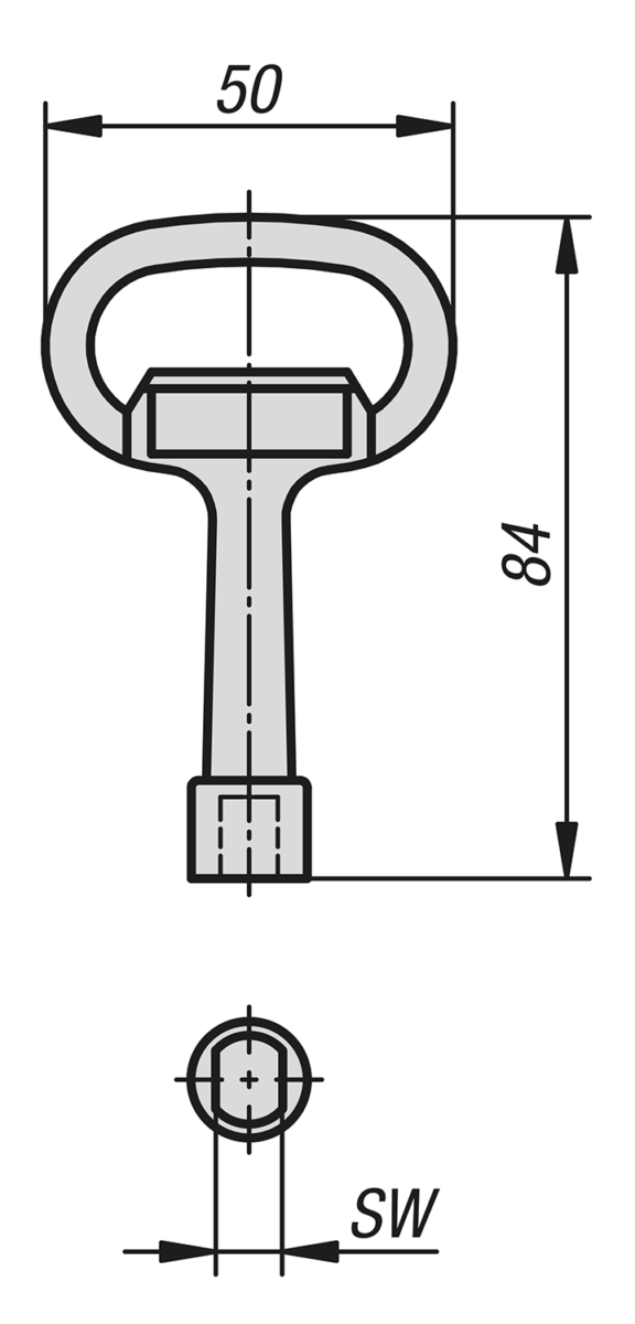 Keys for latches and locks