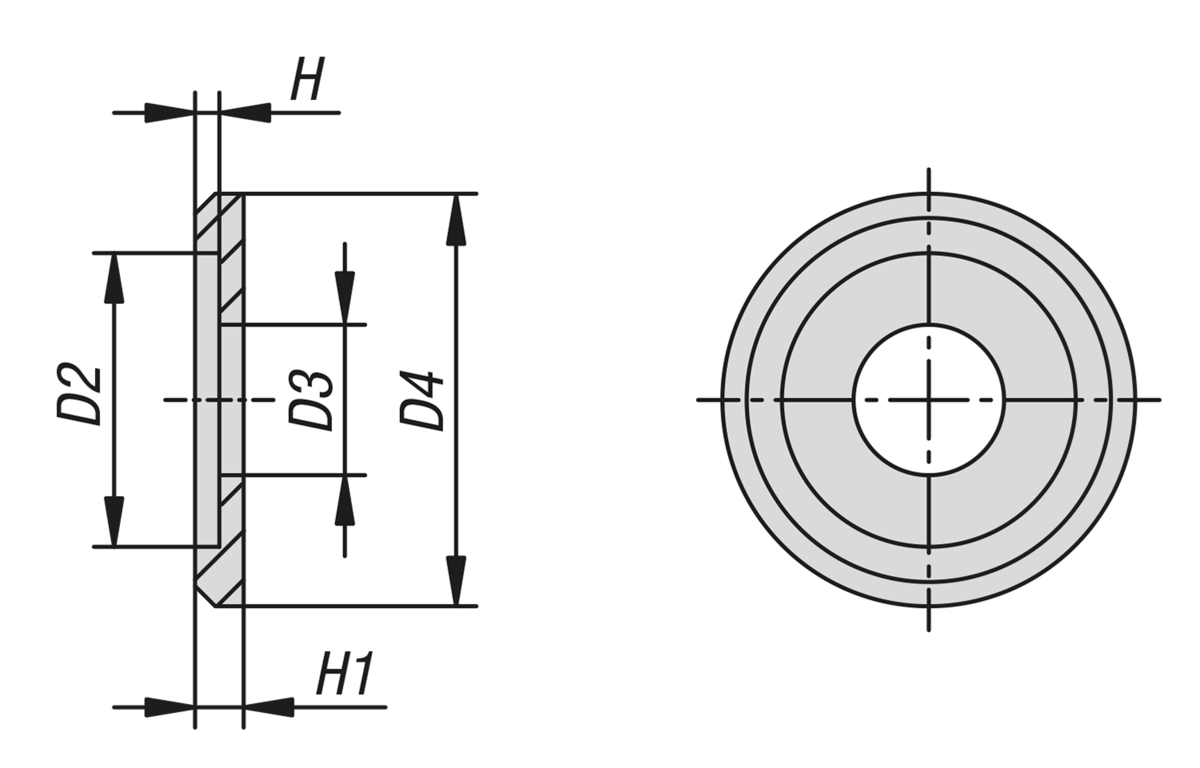 End washers, aluminium