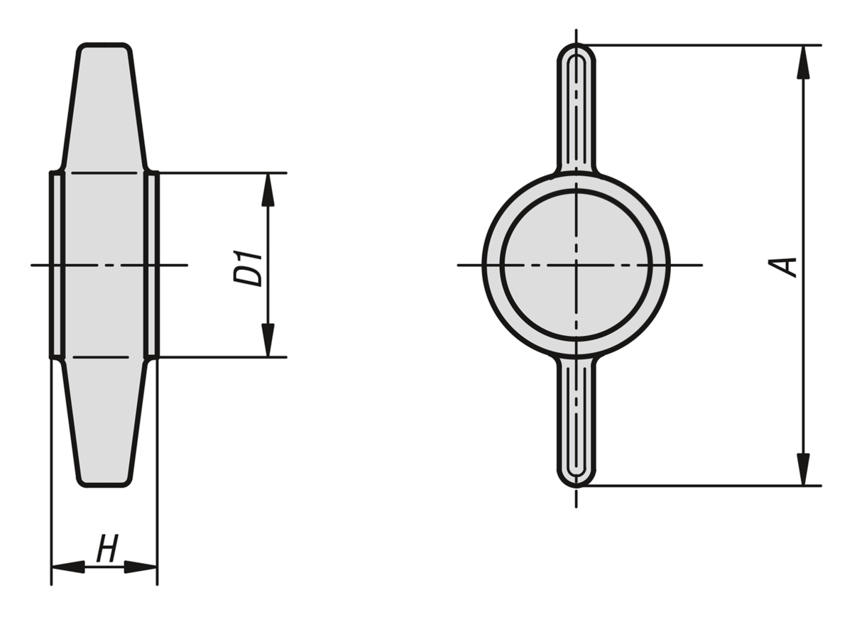 Wing grips for hexagon socket screws