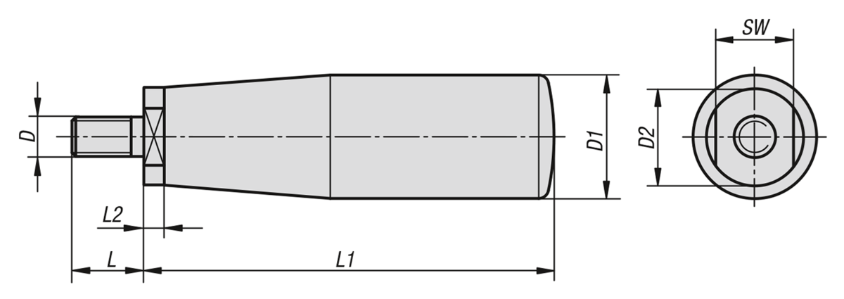 Cylindrical grips revolving