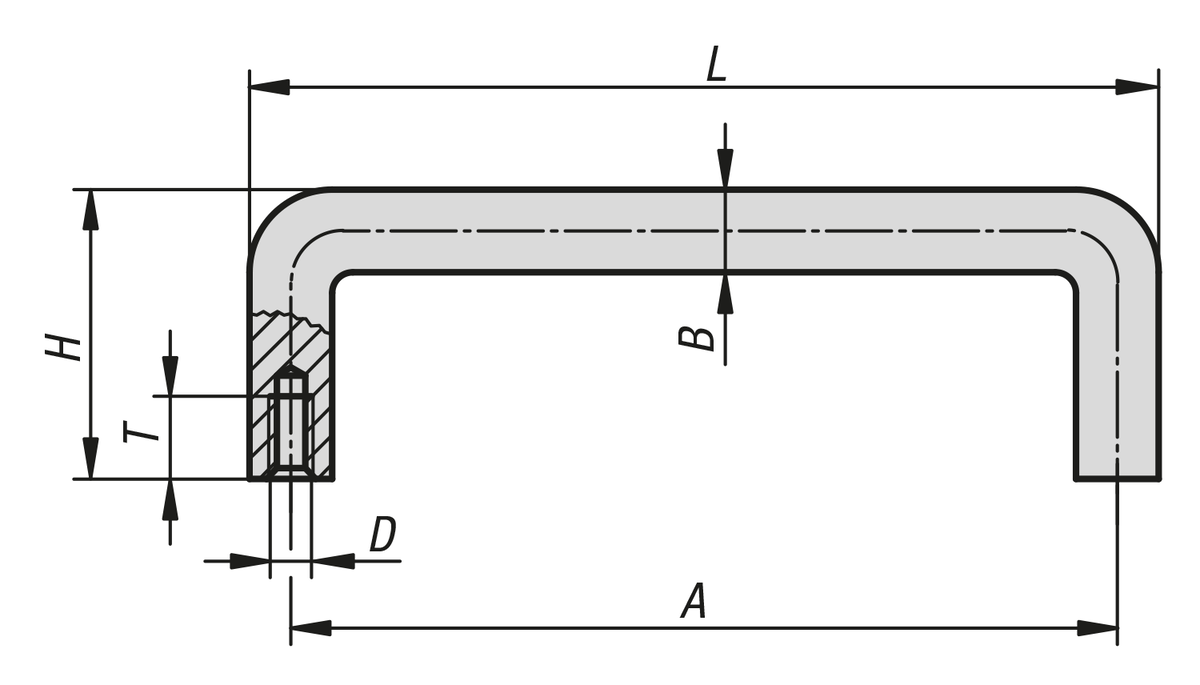 Stainless steel pull handles, round