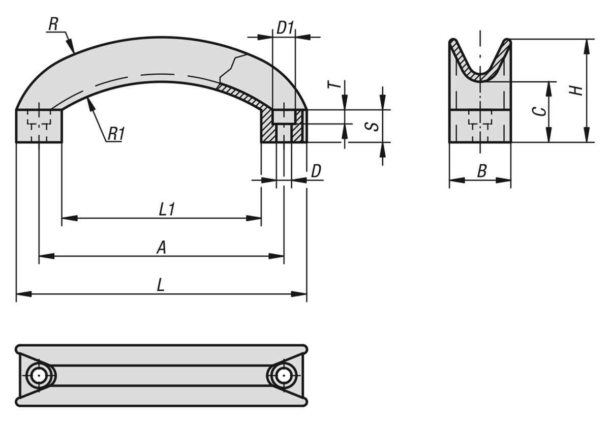 Pull handles arch