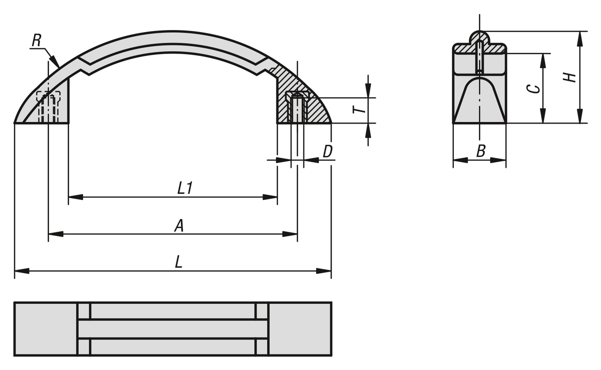 Pull handles arch