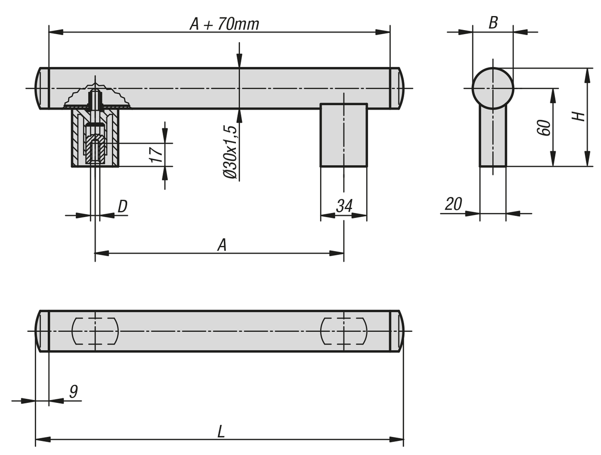 Tubular handles