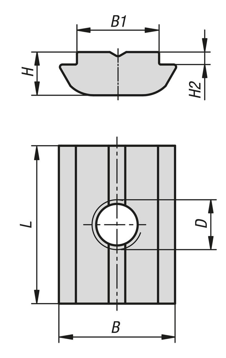 Tasseau basculant, type B