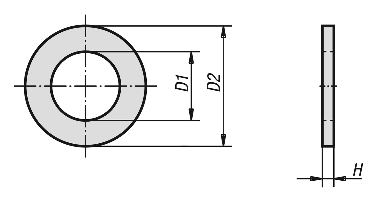 Medium washers DIN EN ISO 7089 A