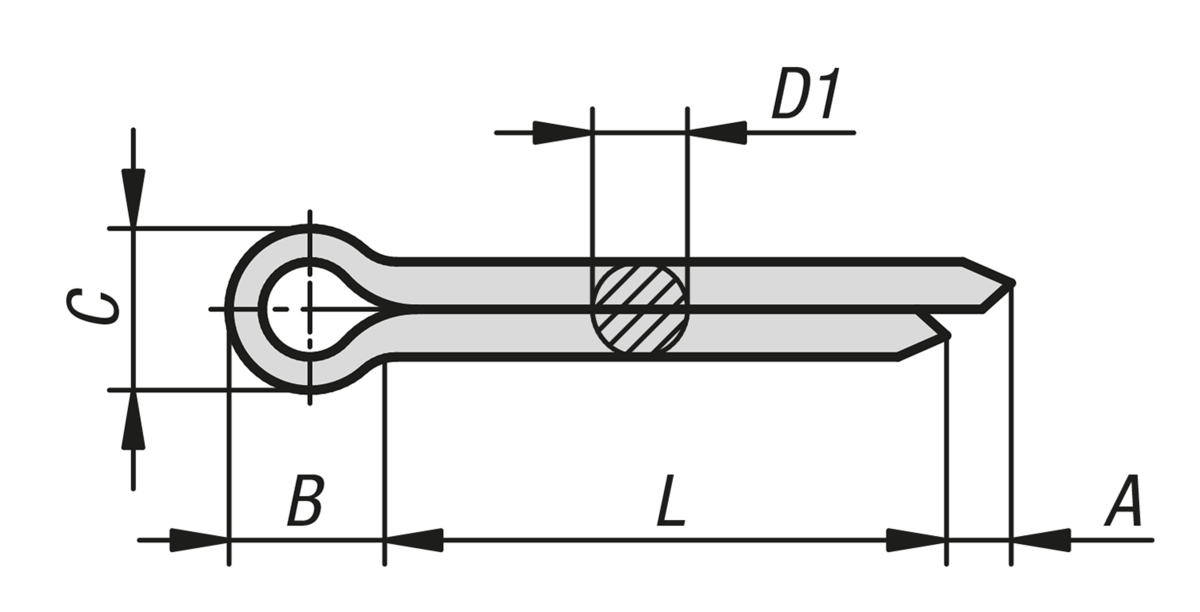 Split pins DIN EN ISO 1234