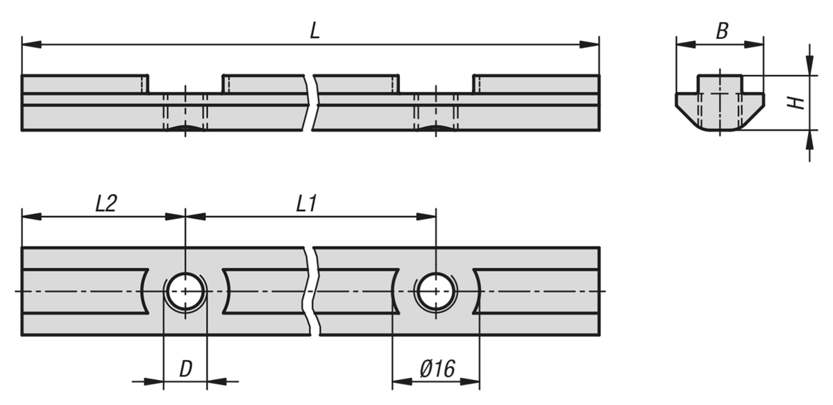 Slot key profile type I