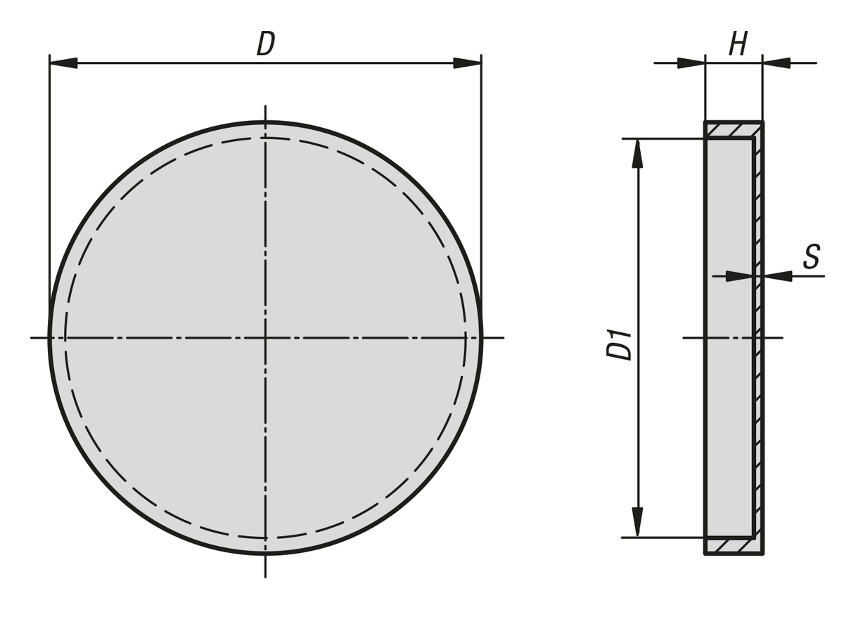 Protective rubber caps for shallow pot magnets