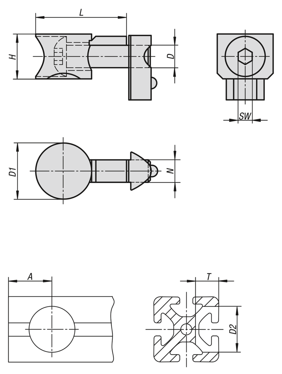 Connecting sets universal Type I