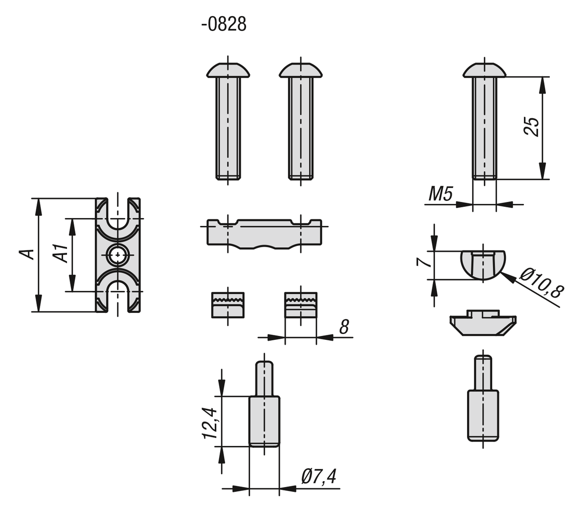 Fixation à vis type B