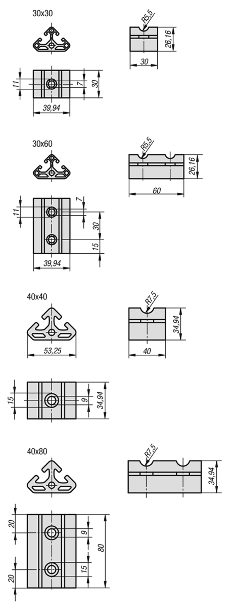 Angle elements, T2 Type I