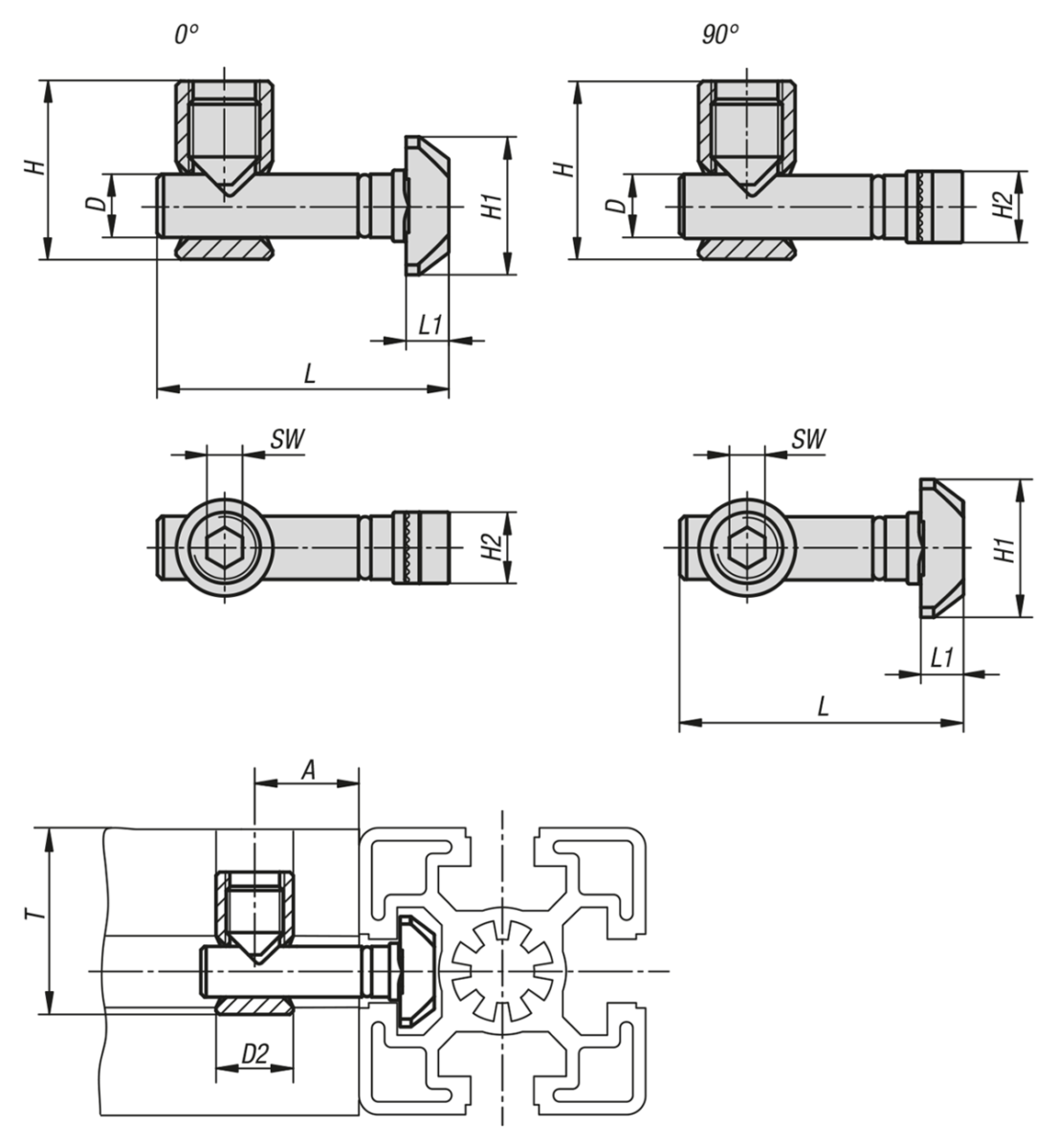 Fixation centrale type B