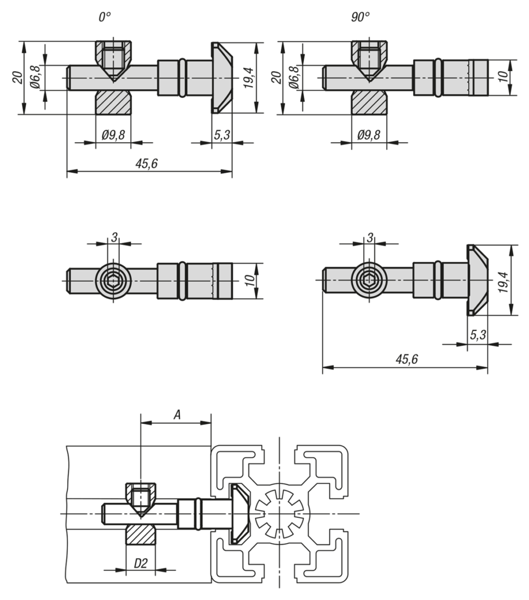 Fixation centrale type B