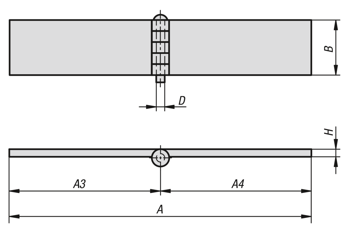 Hinges weldable