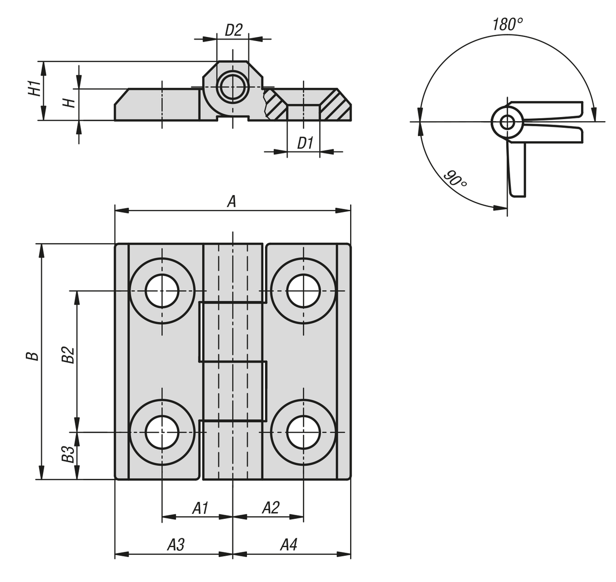 Hinges stainless steel