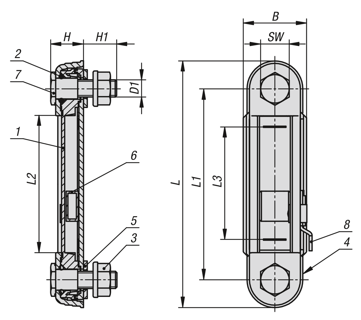 Oil level gauge with electric oil level monitoring