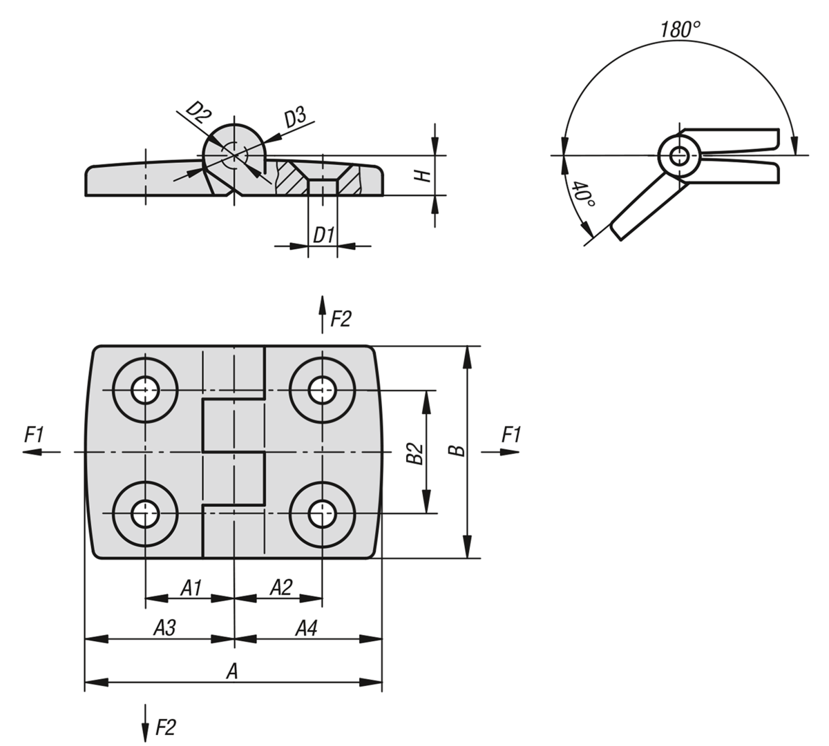 Hinges plastic