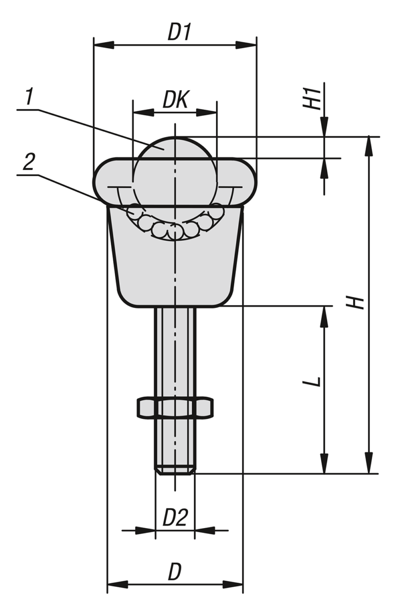 Ball transfer units with stud